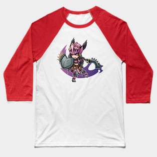 Monster Hunter World Chibi Sword and Shield Baseball T-Shirt